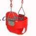 Outdoor/Indoor High Back Full Bucket Toddler Swing Seat with Chain Steel Insert Swing Set BLLK   